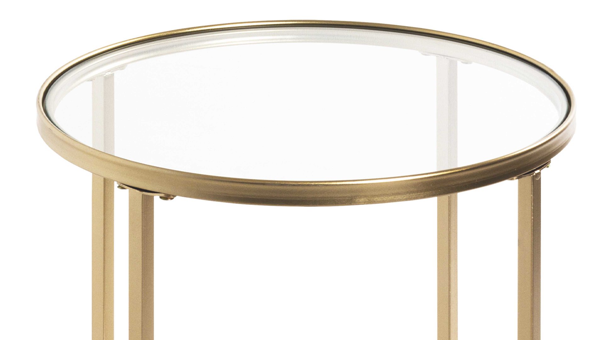 Beistelltisch Haku aus Metall in Metallfarben Beistelltisch goldfarbenes Metall- Durchmesser ca. 39 cm