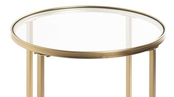 Beistelltisch Haku aus Metall in Metallfarben Beistelltisch goldfarbenes Metall- Durchmesser ca. 39 cm