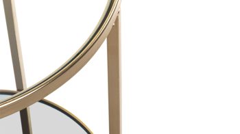 Beistelltisch Haku aus Metall in Metallfarben Beistelltisch goldfarbenes Metall- Durchmesser ca. 39 cm