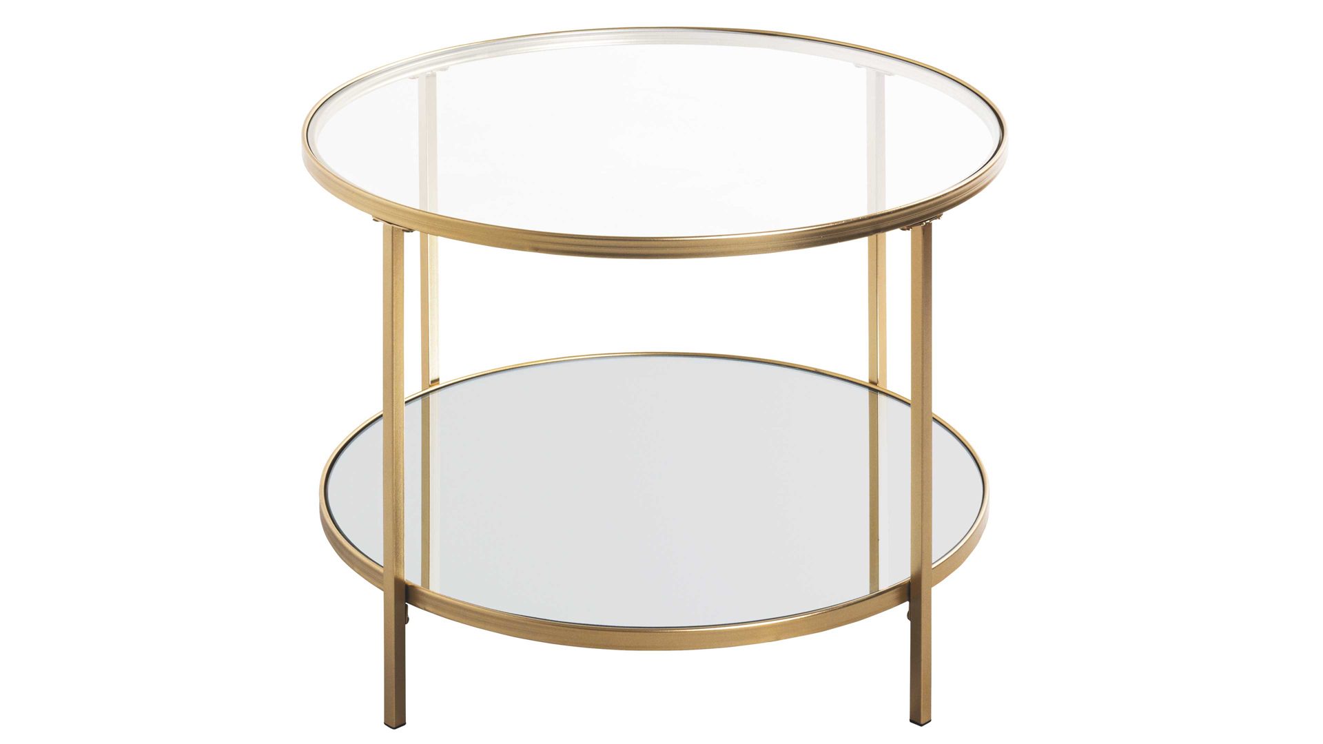 Beistelltisch Haku aus Metall in Metallfarben Beistelltisch goldfarbenes Metall - Durchmesser ca. 60 cm