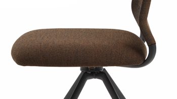 Vierfußstuhl Venjakob aus Kunststoff in Bronze VENJAKOB Polsterstuhl Lilli 3000 mit Drehfunktion bronzefarbener Bezug & Anthrazit