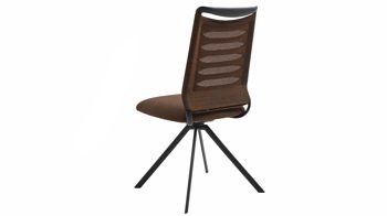 Vierfußstuhl Venjakob aus Kunststoff in Bronze VENJAKOB Polsterstuhl Lilli 3000 mit Drehfunktion bronzefarbener Bezug & Anthrazit