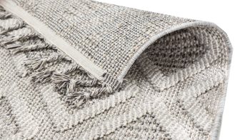 Webteppich Golze | astra aus Kunstfaser in Hellgrau ASTRA® Teppich Trevi hellgraues Rautenmuster - ca. 200 x 290 cm