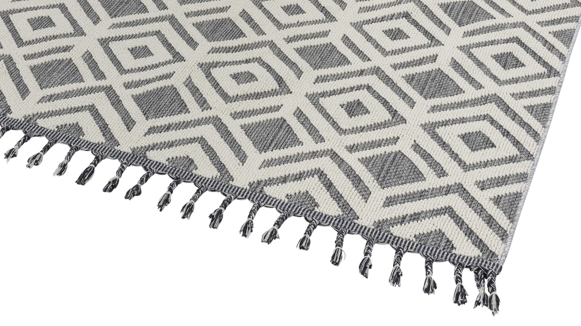 Webteppich Golze | astra aus Kunstfaser in Beige ASTRA® Teppich Trevi creme-graues Rautenmuster - ca. 160 x 230 cm