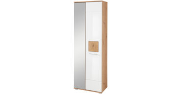 Garderobenschrank Innostyle aus Holz in Weiß Garderobenprogramm Fun - Garderobenschrank Weiß & Artisan Eiche, Hirnholz - Höhe ca. 195 cm