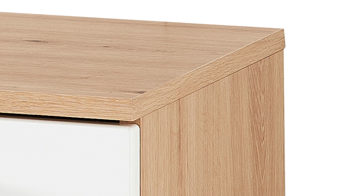 Garderobenbank Innostyle aus Holz in Weiß Garderobenprogramm Fun - Garderobenbank Artisan Eiche - Breite ca. 84 cm