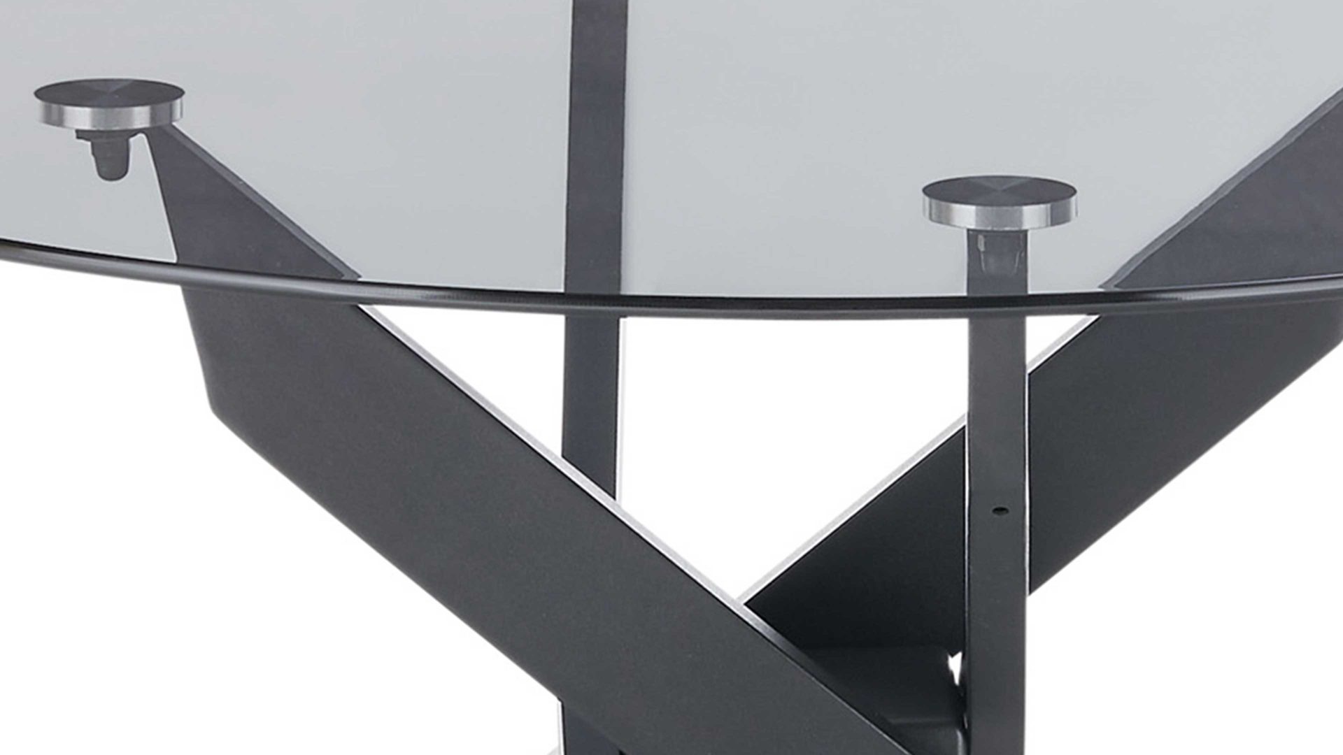 Couchtisch A better place furniture aus Glas in Grau Kopenhagen Couchtisch Grau & Schwarz - Durchmesser ca. 80 cm