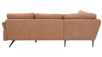 Ecksofa Interliving aus Stoff in Orange Interliving Sofa Serie 4004 - Ecksofa puderfarbene Chenille S43-17 - Stellfläche ca. 211 x 240 cm