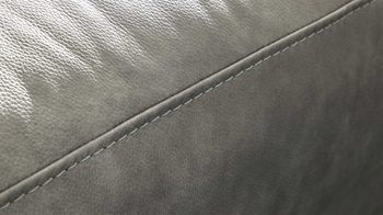 Ecksofa Interliving aus Leder in Hellgrau Interliving Sofa Serie 4004 - Ecksofa hellgraues Longlife-Leder Z69-22 - Stellfläche ca. 276 x 170 cm