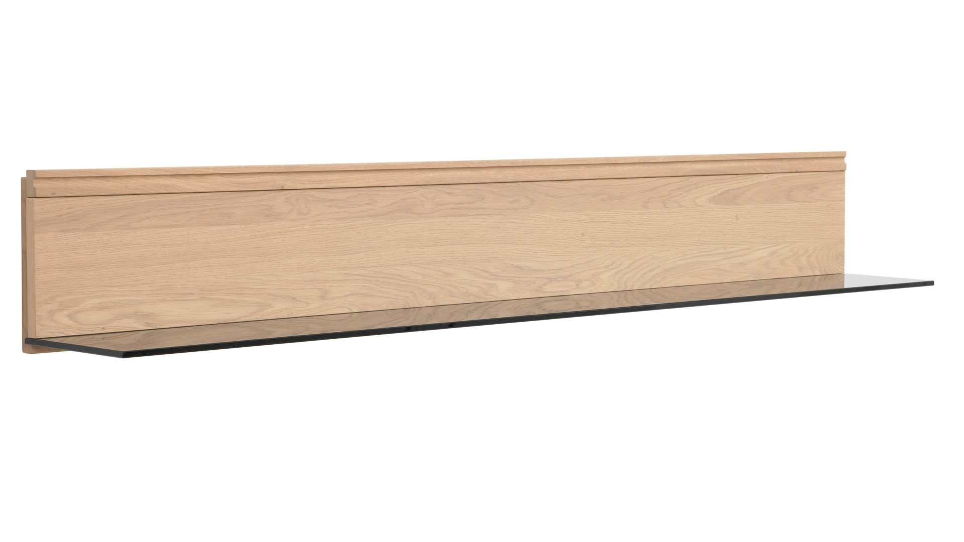 Wohnwand Interliving aus Holz in Holzfarben Interliving Wohnzimmer Serie 2025 - Wohnwand 84 Wildeiche, Anthrazit & Kork - dreiteilig, Breite ca. 265 cm