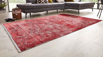 Webteppich Interliving aus Mischgewebe in Rot Interliving Teppich Serie L-8710 Rot – ca. 80 x 150 cm