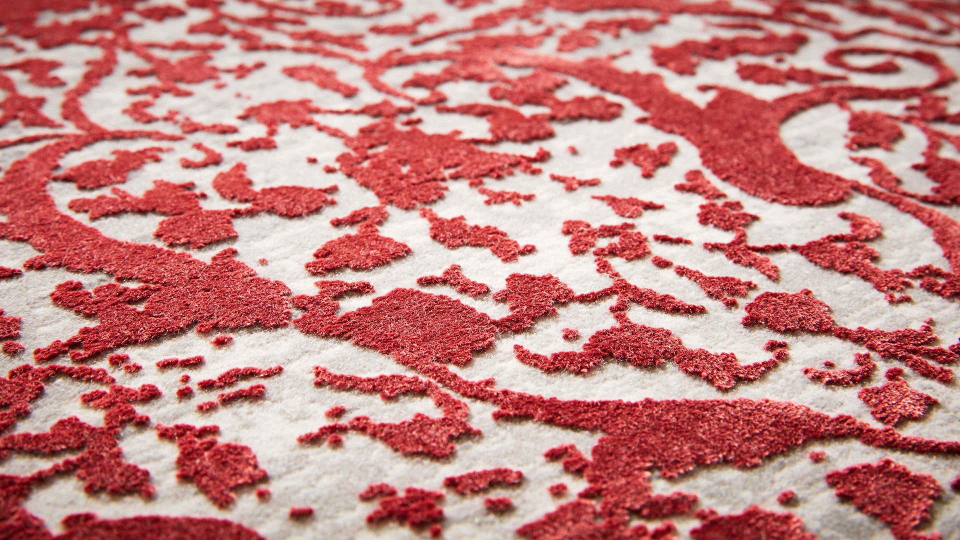 Webteppich Interliving aus Mischgewebe in Rot Interliving Teppich Serie L-8710 Rot – ca. 140 x 200 cm