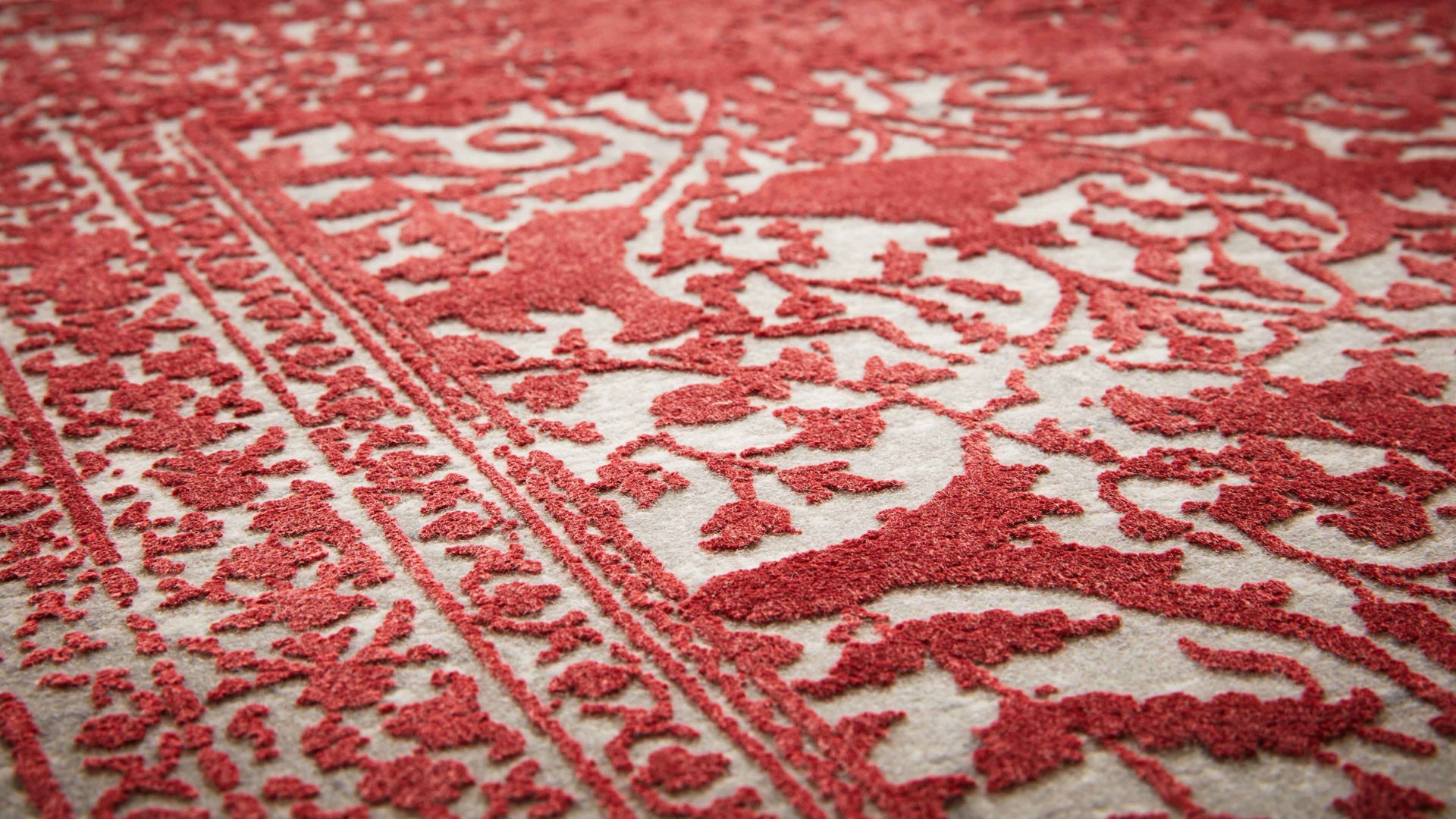 Webteppich Interliving aus Mischgewebe in Rot Interliving Teppich Serie L-8710 Rot – ca. 80 x 150 cm