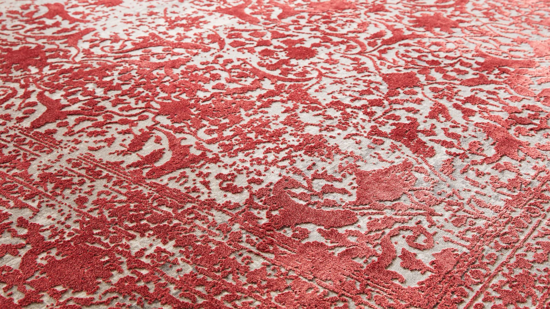 Webteppich Interliving aus Mischgewebe in Rot Interliving Teppich Serie L-8710 Rot – ca. 200 x 290 cm