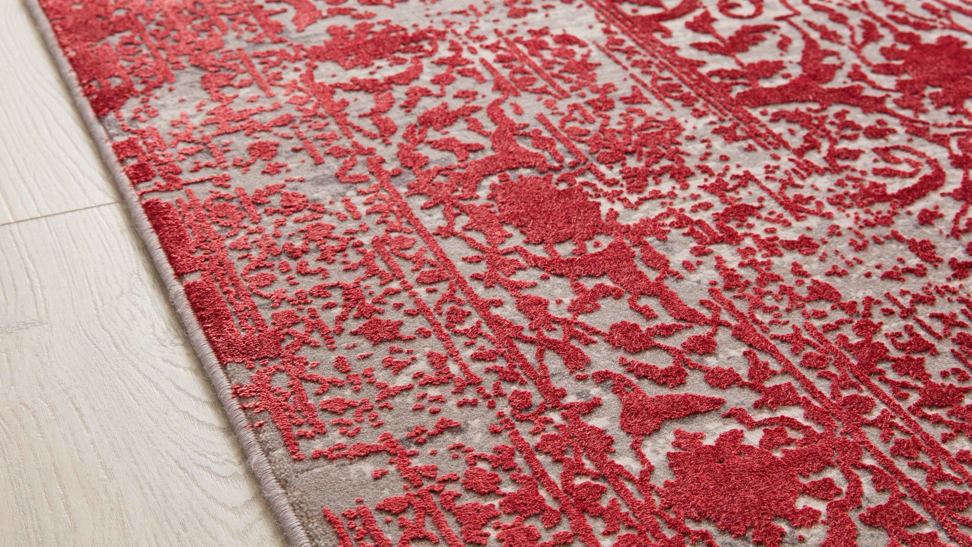 Webteppich Interliving aus Mischgewebe in Rot Interliving Teppich Serie L-8710 Rot – ca. 67 x 130 cm