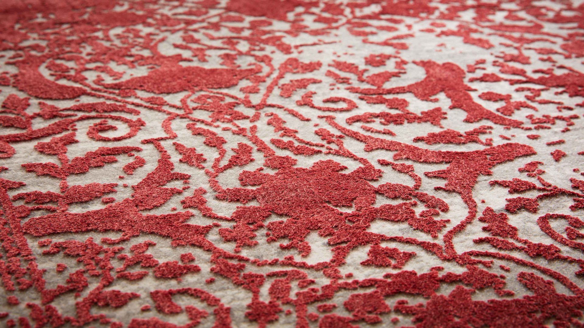 Webteppich Interliving aus Mischgewebe in Rot Interliving Teppich Serie L-8710 Rot – ca. 200 x 290 cm