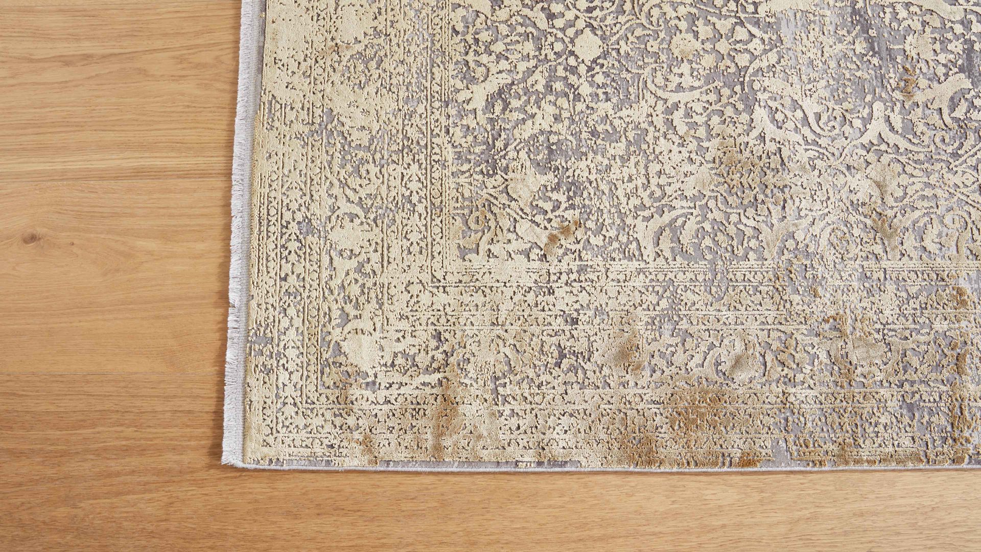 Webteppich Interliving aus Mischgewebe in Gold Interliving Teppich Serie L-8710 Gold – ca. 80 x 150 cm