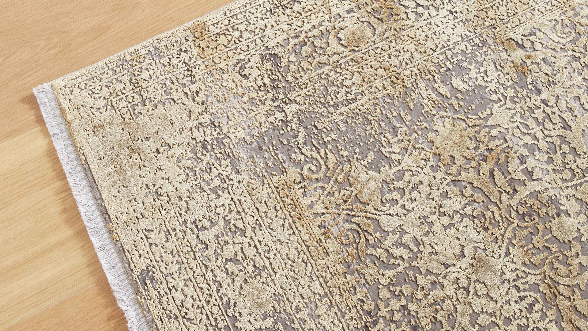 Webteppich Interliving aus Mischgewebe in Gold Interliving Teppich Serie L-8710 Gold – ca. 120 x 170 cm