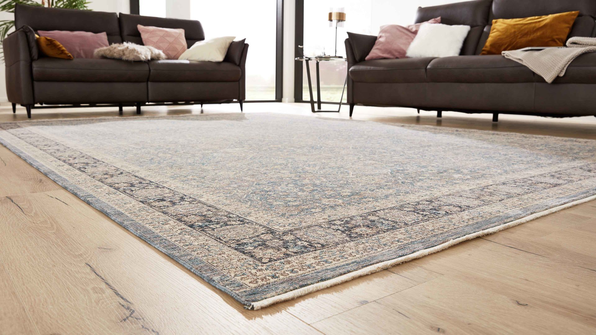 Webteppich Interliving aus Kunstfaser in Blau Interliving Teppich Serie L-8730 Blau-Blau– ca. 240 x 300 cm