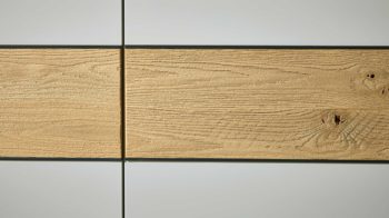 Kleiderschrank Interliving aus Holz in Grau Interliving Kleiderschrank Serie 1207 – Kleiderschrank Taupe & Balkeneiche - sechs Türen, Breite ca. 299 cm