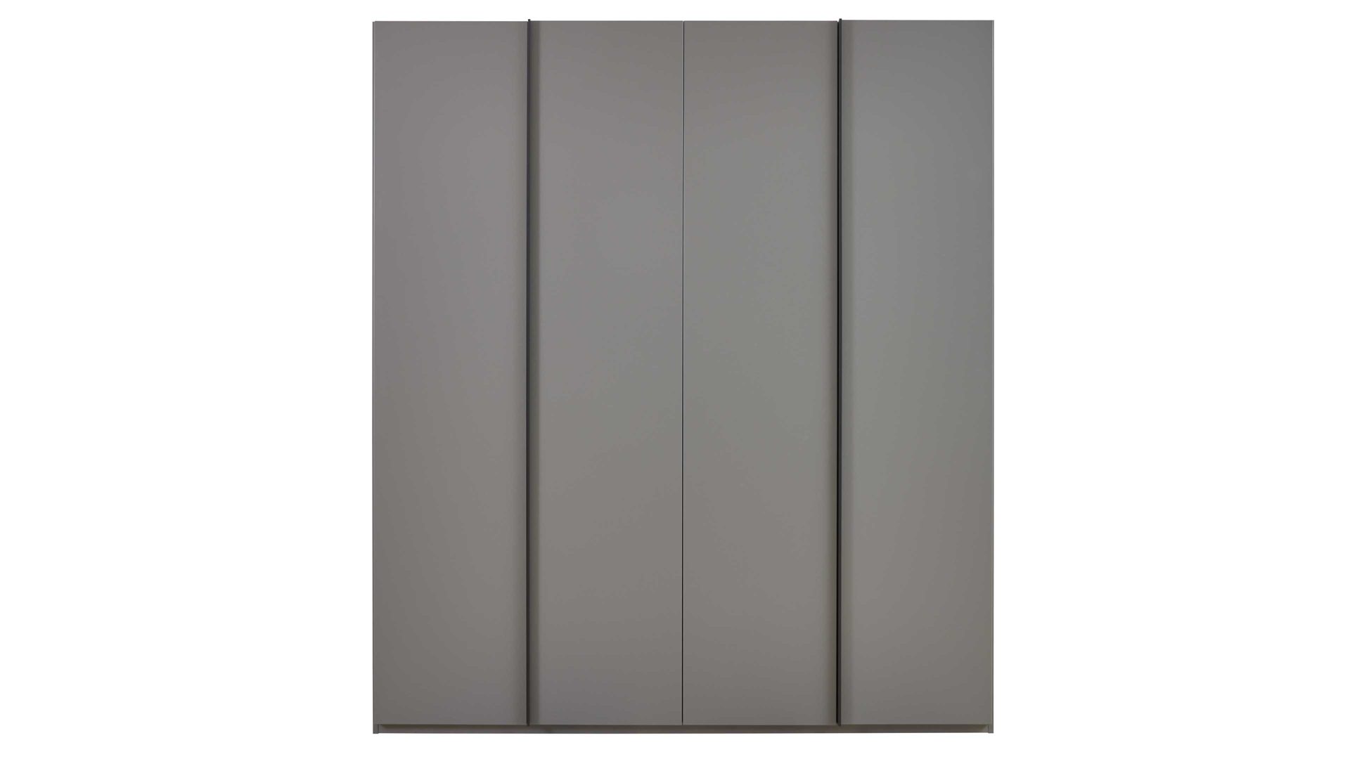 Kleiderschrank Interliving aus Holz in Dunkelgrau Interliving Kleiderschrank Serie 1207 – Kleiderschrank 98200 Manhattan - vier Türen, Breite ca. 200 cm