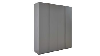 Kleiderschrank Interliving aus Holz in Dunkelgrau Interliving Kleiderschrank Serie 1207 – Kleiderschrank Manhattan - vier Türen, Breite ca. 200 cm
