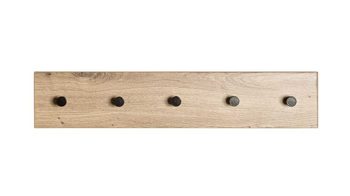 Wandgarderobe Haku aus MDF in Holzfarben Wandgarderobe Artisan Eiche & schwarzes Metall - ca. 60 x 12 cm