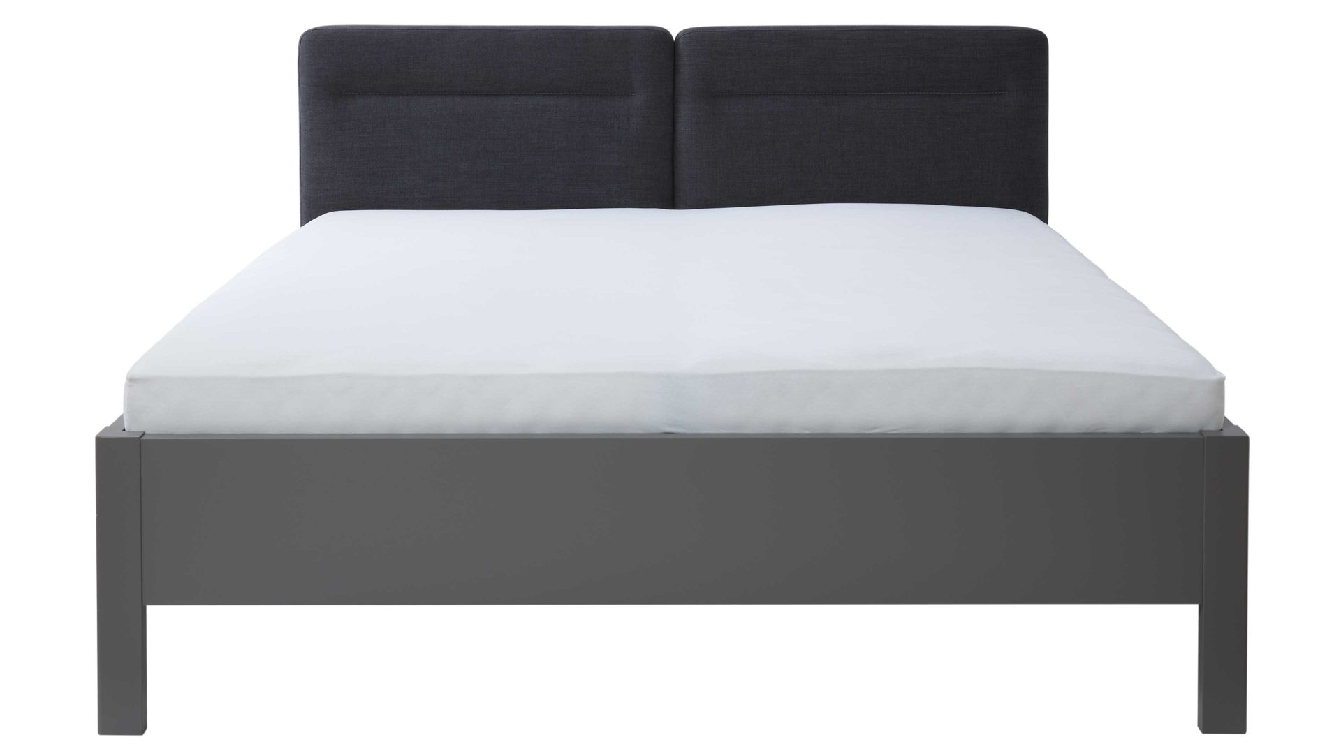 Bettgestell Interliving aus Holz in Dunkelgrau Interliving Kleiderschrank Serie 1207 – Bettgestell 866486 Manhattan & anthrazitfarbener Stoff - Liegefläche ca. 180 x 200 cm