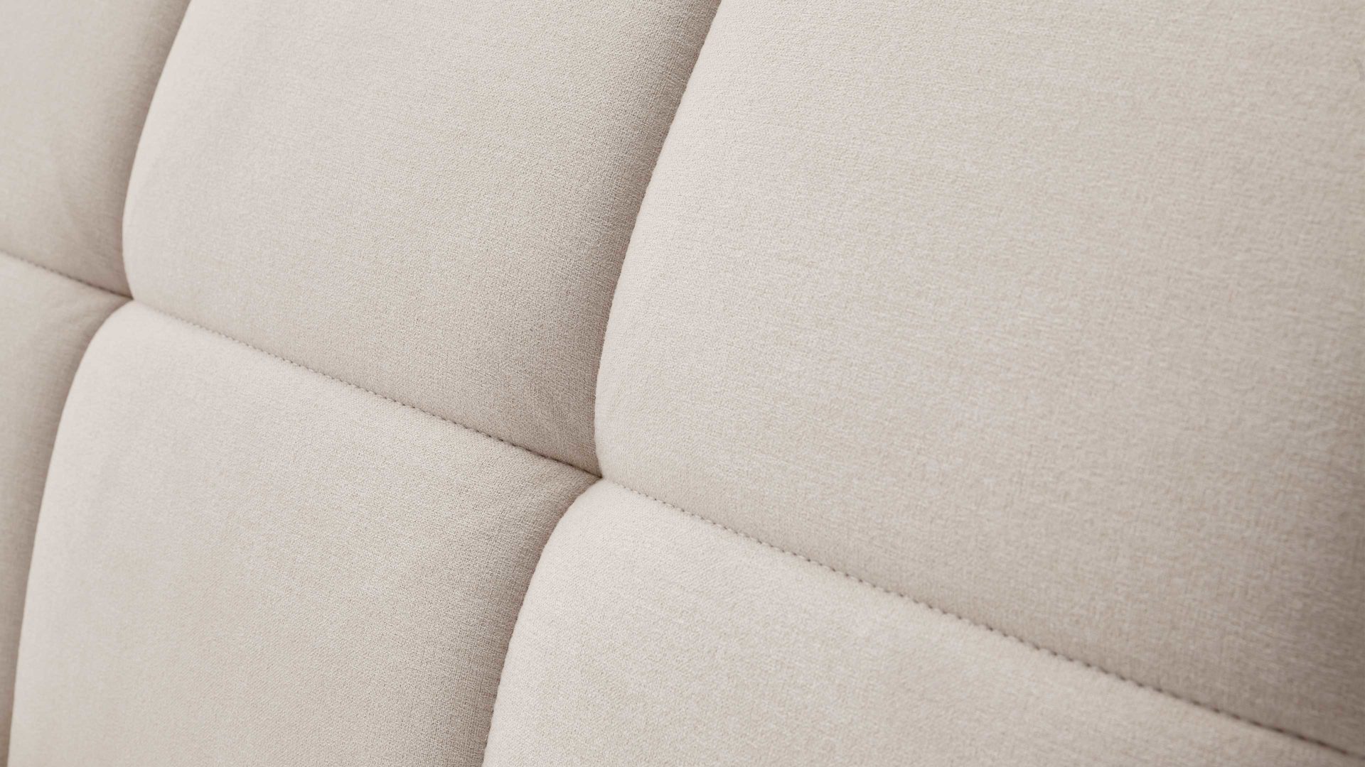 Polsterbett Meise.möbel aus Stoff in Beige Polsterbettgestell Mila mit Bettkasten und Holzrahmen, gestepptes Kopfteil beiger Flachgewebe-Bezug Capri 3723 - Liegefläche ca. 160 x 200 cm