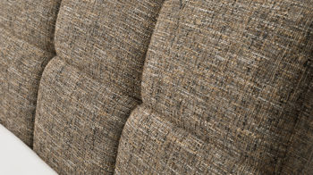 Polsterbett Meise.möbel aus Stoff in Braun Polsterbettgestell Mila mit Bettkasten und Holzrahmen, gestepptes Kopfteil brauner Struktur Bezug Building 801 - Liegefläche ca. 180 x 200 cm