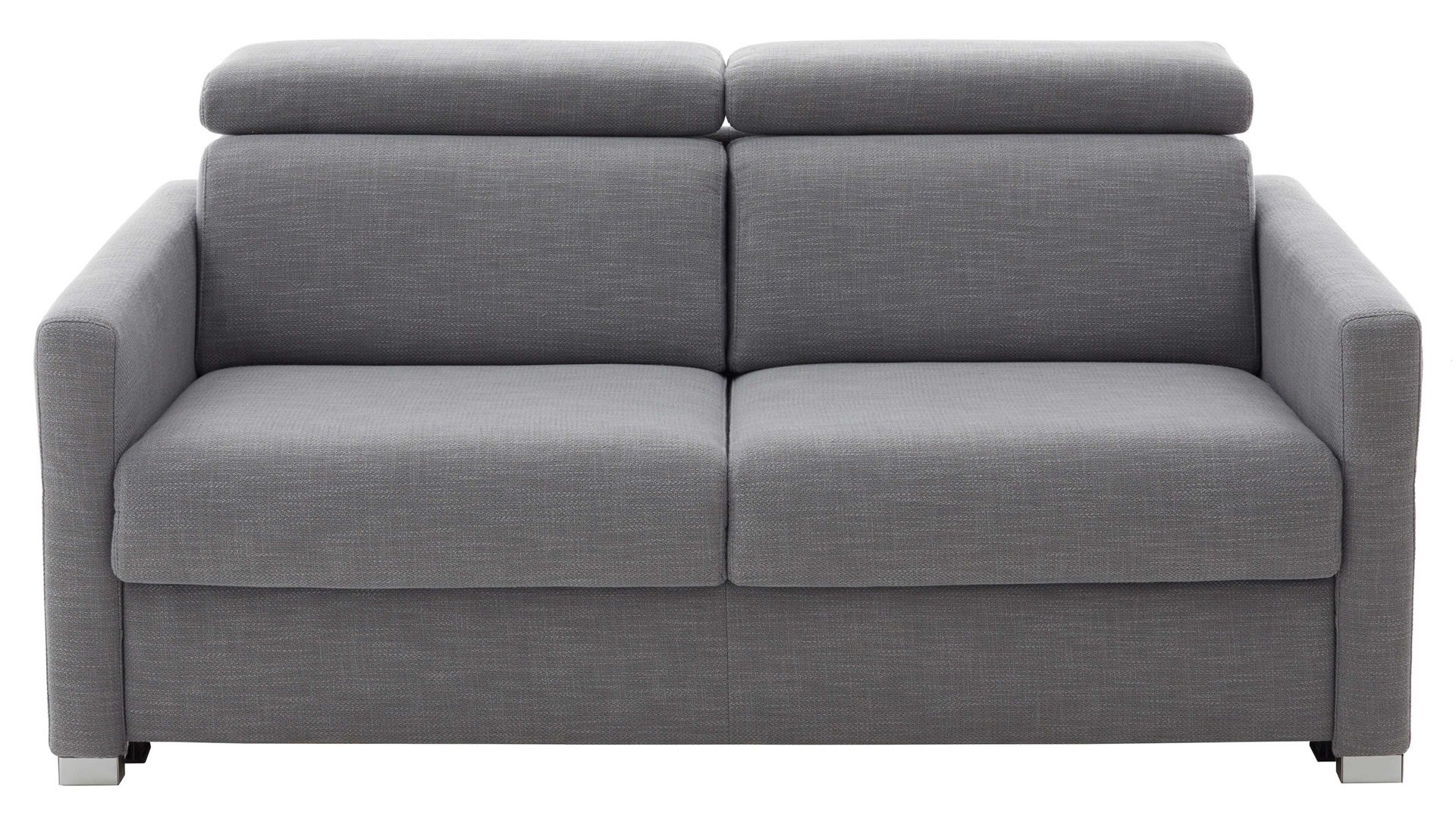Schlafsofa comfortmaster besser sitzen, liegen, leben aus Stoff in Grau Comfortmaster Schlafsofa Maverick grauer Stoffbezug 55-6533 & Chromfüße - Breite ca. 160 cm
