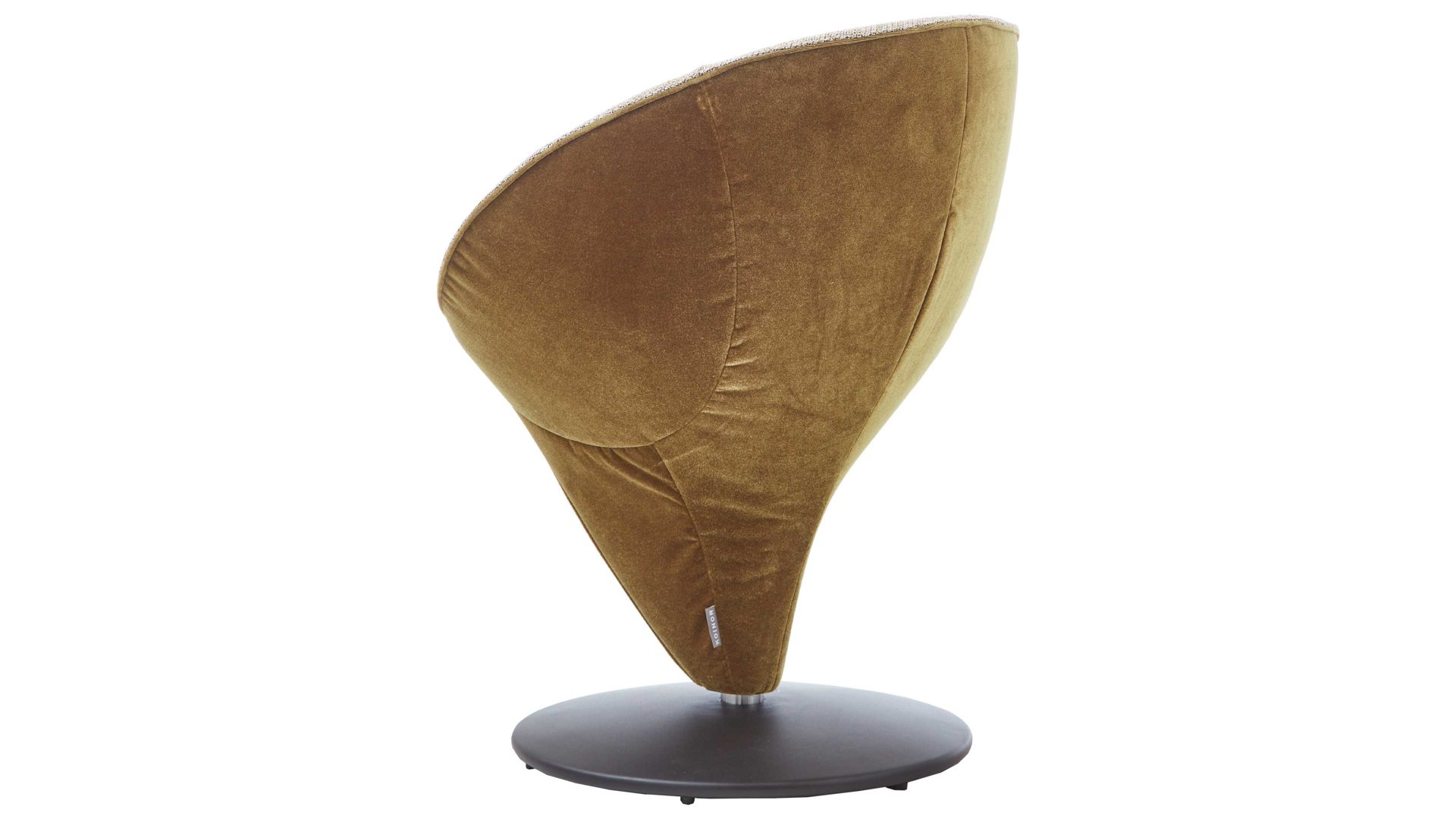 Polsterstuhl Koinor aus Stoff in Hellbraun KOINOR Dreh-Polsterstuhl hellbraune Bezugkombination Charmelle Cloud 74 & Rain 31, mattschwarzer Tellerfuß