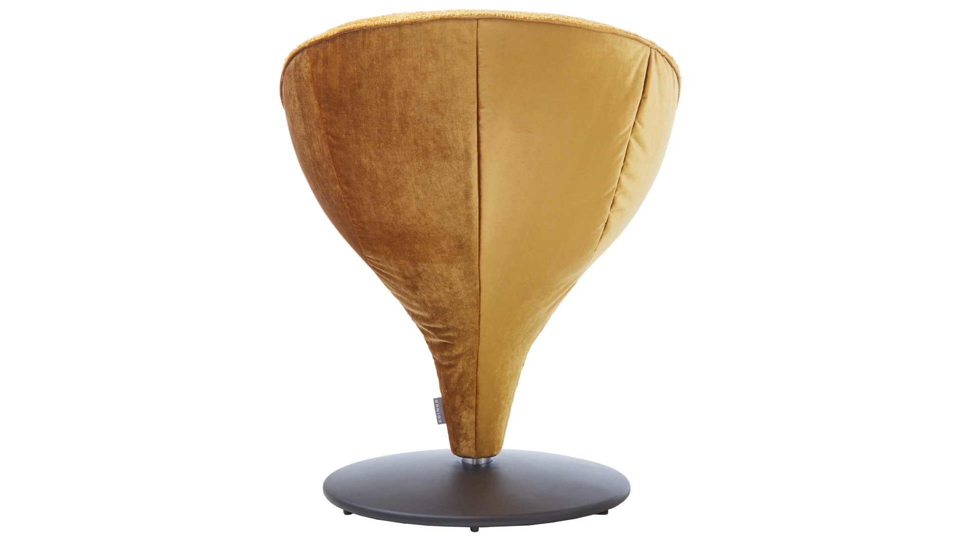 Polsterstuhl Koinor aus Stoff in Gelb KOINOR Dreh-Polsterstuhl goldfarbene Bezugkombination Space 33 & Universe 32, mattschwarzer Tellerfuß