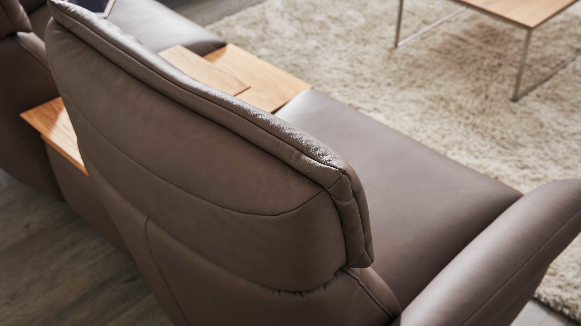 2,5-Sitzer comfortmaster besser sitzen, liegen, leben aus Leder in Dunkelbraun Comfortmaster 4160 - 2,5-Sitzer 44 Q mit Cumuly-Funktionen sattelfarbenes LongLife-Leder – Breite ca. 207 cm