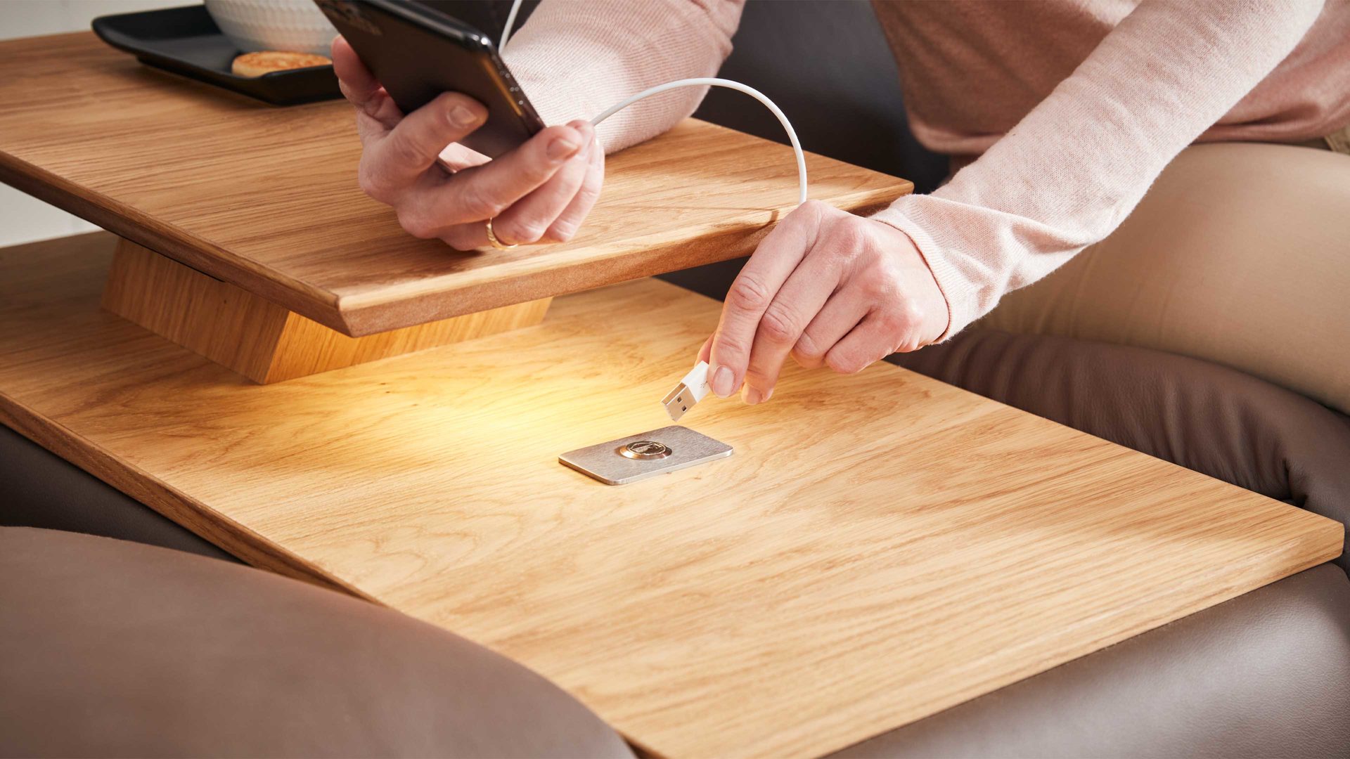 2,5-Sitzer comfortmaster besser sitzen, liegen, leben aus Leder in Dunkelbraun Comfortmaster 4160 - 2,5-Sitzer 44 Q mit Cumuly-Funktionen sattelfarbenes LongLife-Leder – Breite ca. 207 cm