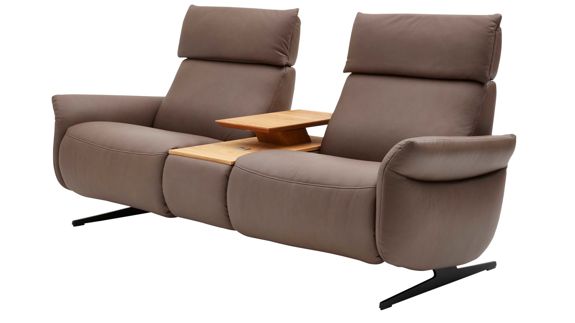 2,5-Sitzer comfortmaster besser sitzen, liegen, leben aus Leder in Dunkelbraun Comfortmaster 4160 - 2,5-Sitzer 44 Q mit Cumuly-Funktionen sattelfarbenes LongLife-Leder – Breite ca. 207 cm