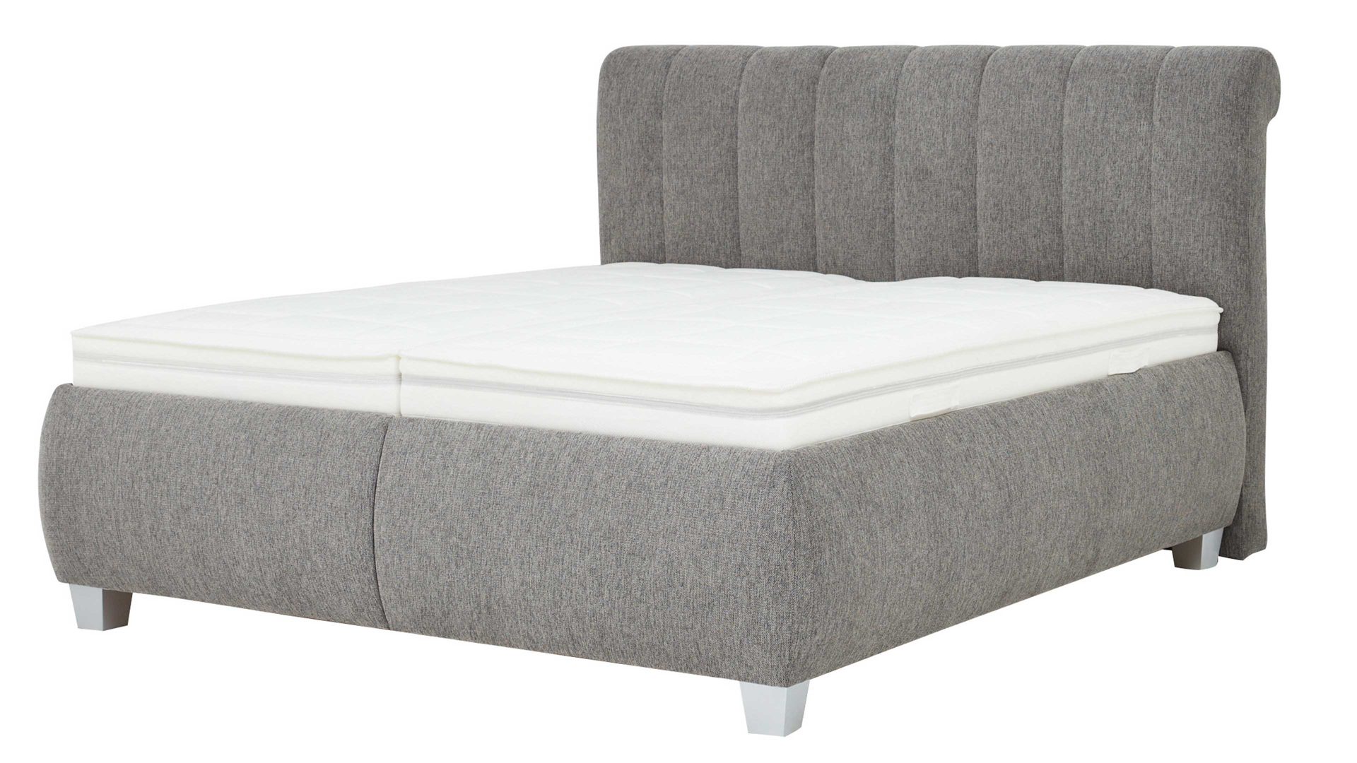 Polsterbett comfortmaster besser sitzen, liegen, leben aus Stoff in Grau Comfortmaster Messina - Polsterbett graue Mikrofaser Brego 321100 – Liegefläche ca. 180 x 200 cm