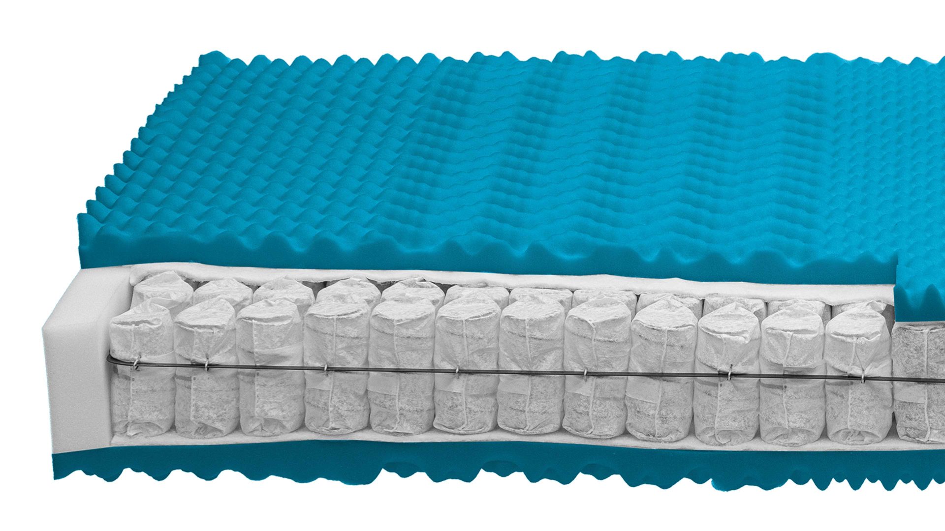 Federkernmatratze comfortmaster besser sitzen, liegen, leben aus Stoff in Weiß Comfortmaster Matratze Comfort T H3, Taschenfederkern – Liegefläche ca. 90 x 210 cm