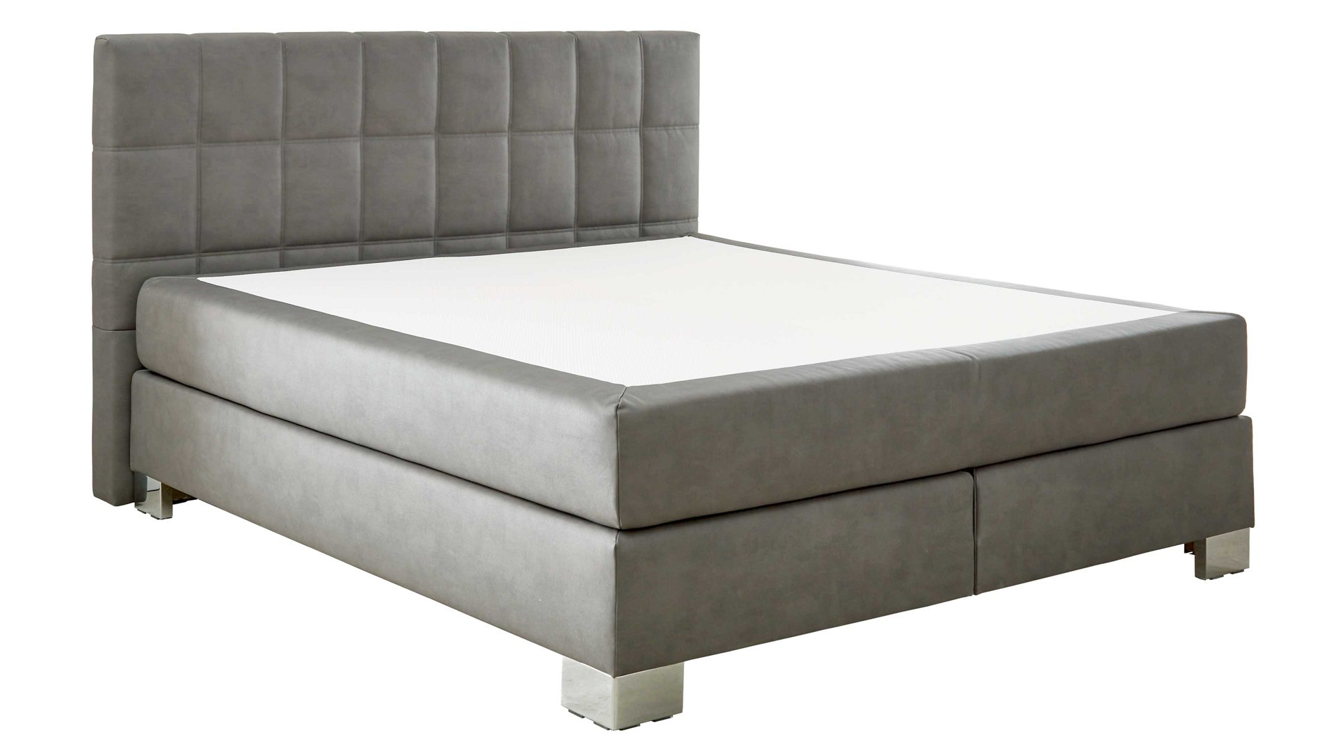 Boxspringbett comfortmaster besser sitzen, liegen, leben aus Stoff in Dunkelgrau Comfortmaster Dreamplace 2.0 - Boxspringbett 0394L schieferfarbene Mikrofaser Galero 640009 – Liegefläche ca. 180 x 200 cm