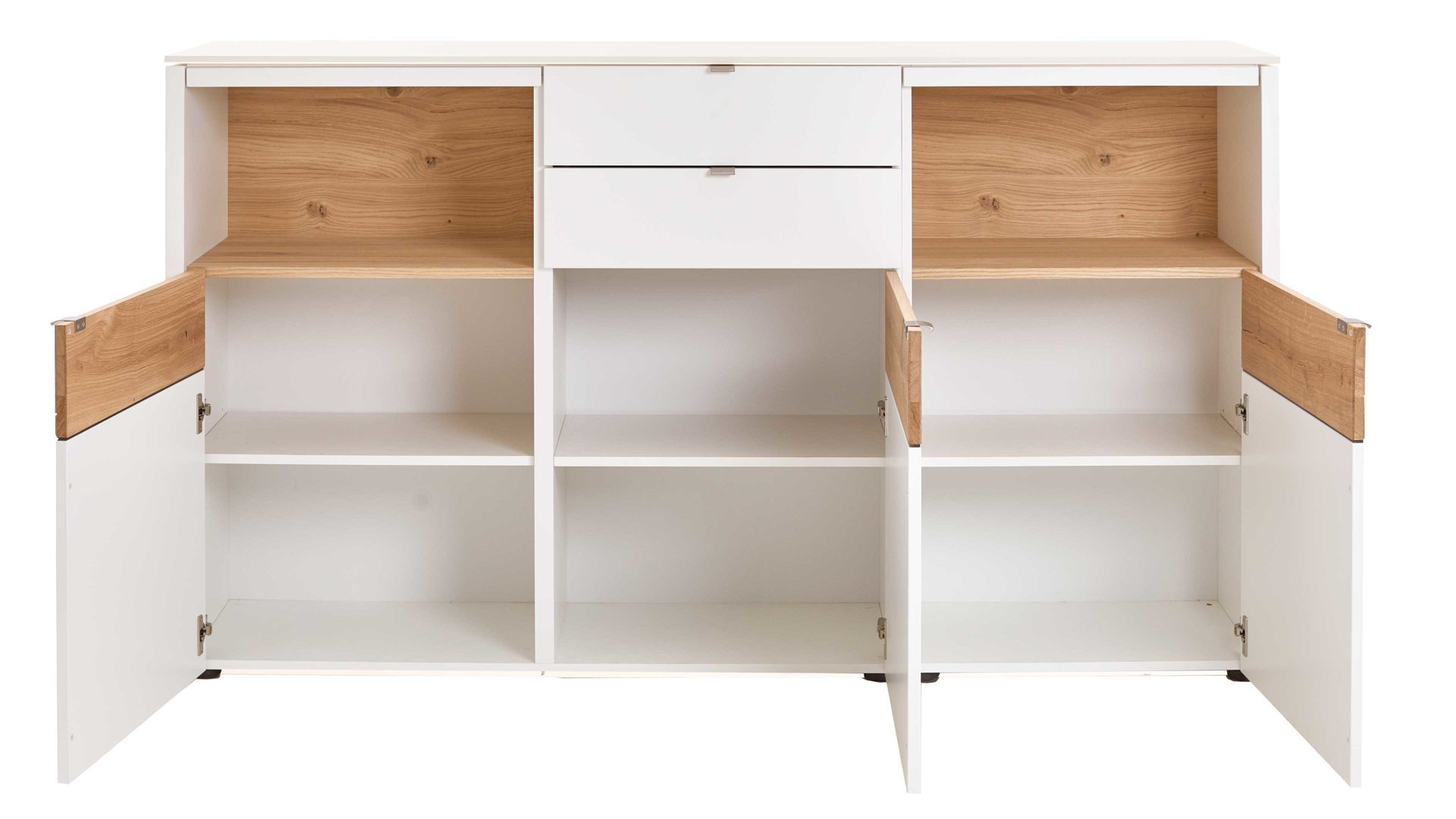 Sideboard Venjakob aus Kunststoff in Weiß VENJAKOB Game Sideboard weiß & Balkeneiche - Breite ca. 186 cm