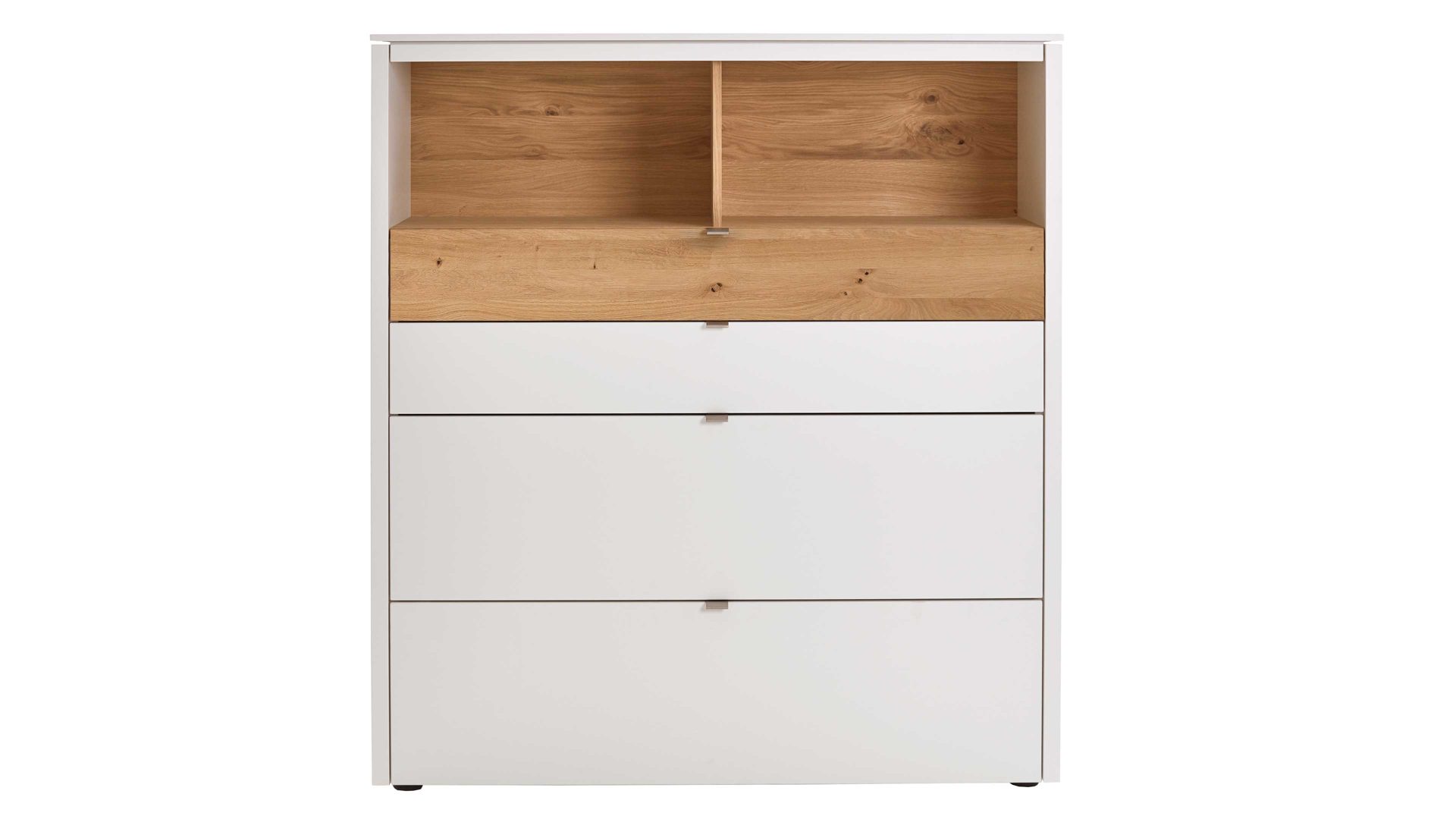 Highboard Venjakob aus Kunststoff in Weiß VENJAKOB Game Highboard weiß & Balkeneiche - Breite ca. 127 cm