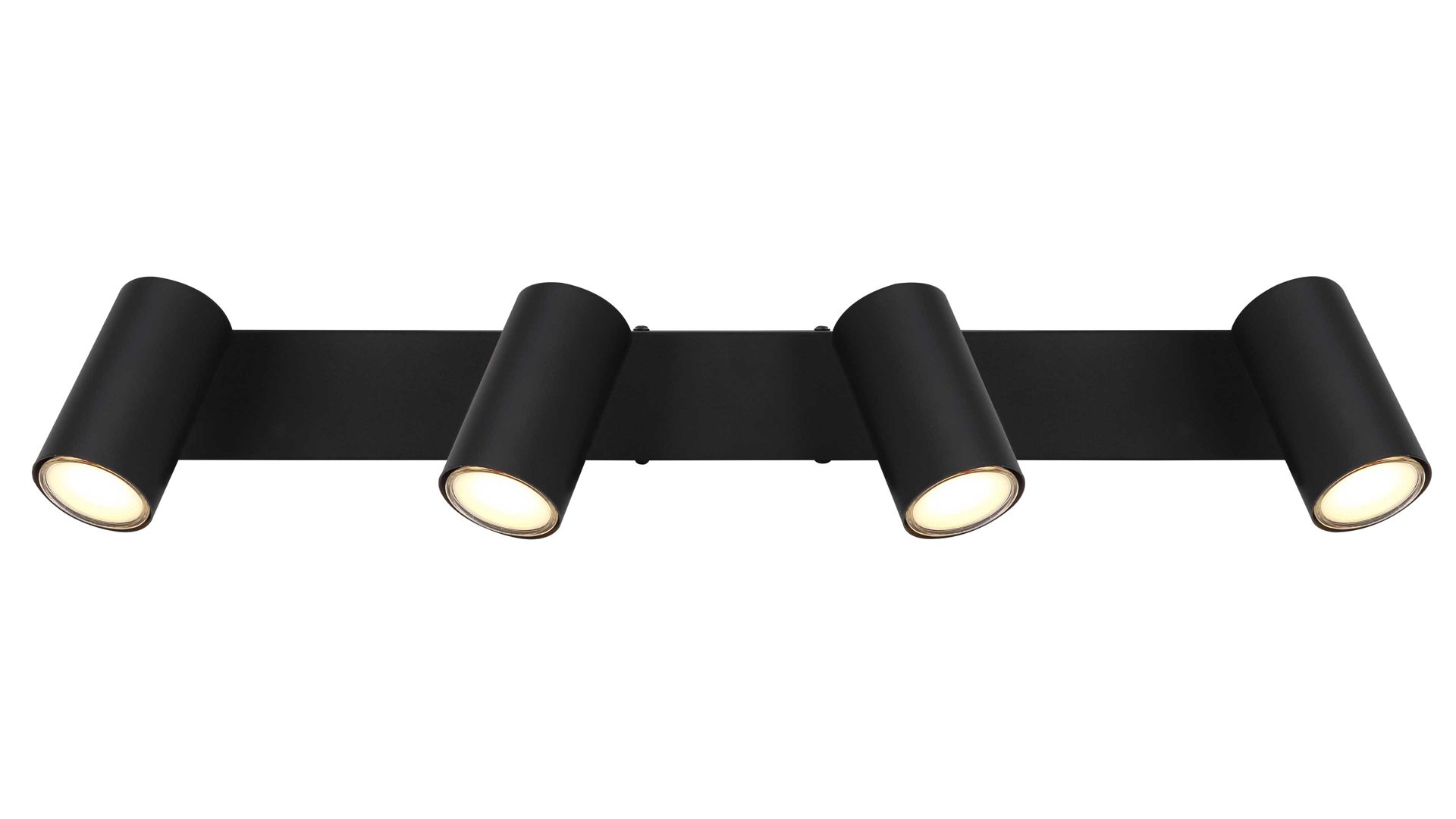 Strahler / Spot Globo lighting aus Metall in Schwarz GLOBO Deckenstrahler Robby Mattschwarz - vier Spots, Länge  ca. 56 cm