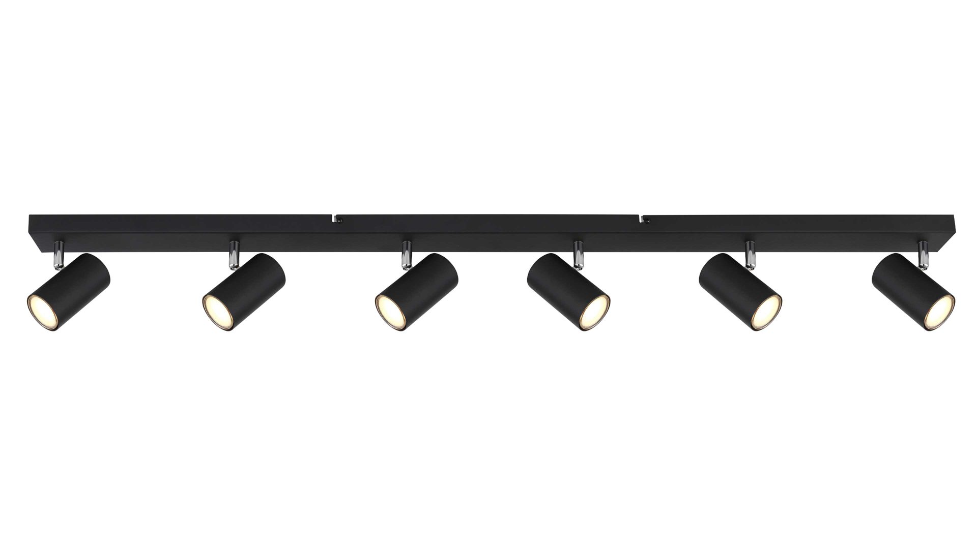 Strahler / Spot Globo lighting aus Metall in Schwarz GLOBO Deckenstrahler Robby Mattschwarz - sechs Spots, Länge ca. 115 cm