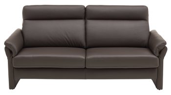 Dreisitzer COMFORT SMART aus Leder in Dunkelbraun COMFORT SMART Primus 2.0 - Dreisitzer moccafarbenes Leder Soft-Line – Länge ca. 218 cm