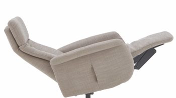 Relaxsessel COMFORT SMART aus Stoff in Beige COMFORT SMART Viro - Relaxsessel mit Federkern taupefarbenes Flachgewebe Picasso & schwarzer Sternfuß