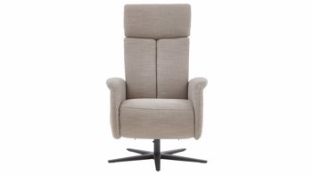 Relaxsessel COMFORT SMART aus Stoff in Beige COMFORT SMART Viro - Relaxsessel mit Federkern taupefarbenes Flachgewebe Picasso & schwarzer Sternfuß