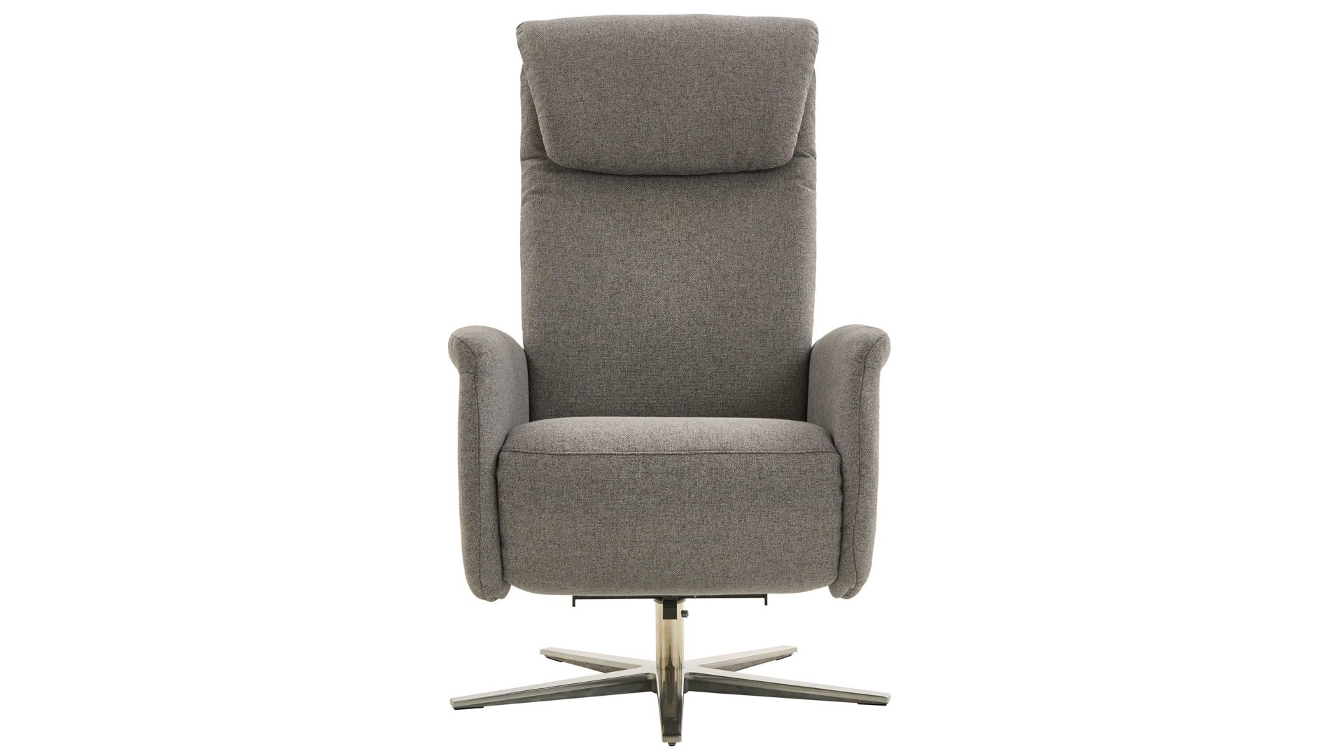 Relaxsessel COMFORT SMART aus Stoff in Grau COMFORT SMART Viro - Relaxsessel graues Flachgewebe Mono & glänzender Alufuß