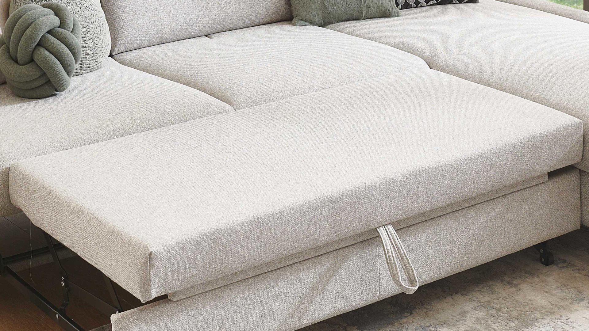 Mehrpreis Dietsch. aus Stoff in Hellgrau Polsterprogramm Tiamo Plus - stoffbezogene Liegefläche silberfarbener Bezug Chrono