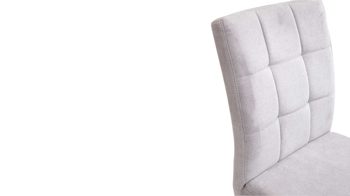 Polsterstuhl KAWOO aus Stoff in Hellgrau KAWOO Polsterstuhl grauer Bezug Towel 2830 & Eichegestell