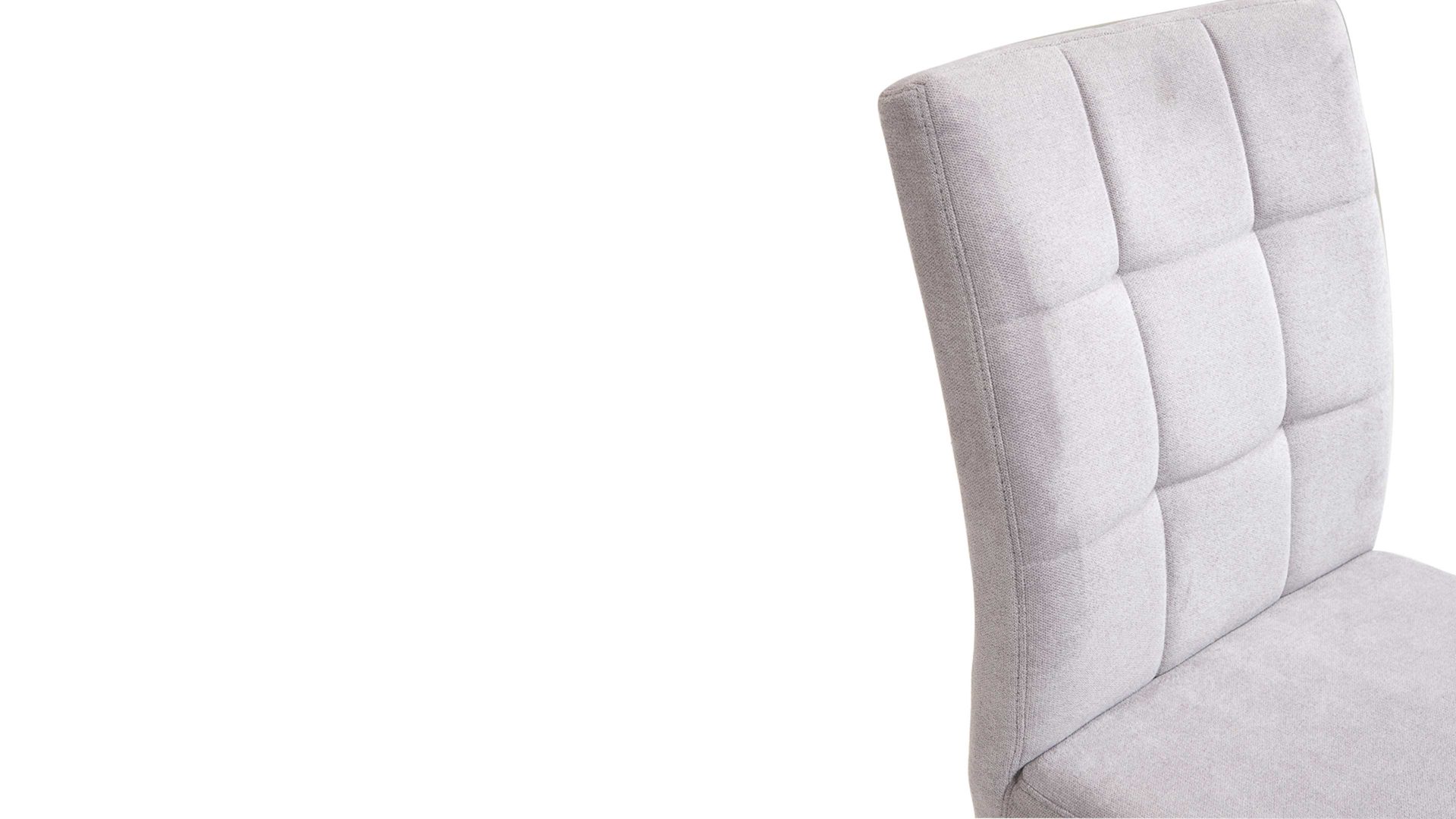 Polsterstuhl KAWOO aus Stoff in Hellgrau KAWOO Polsterstuhl grauer Bezug Towel 2830 & Eichegestell